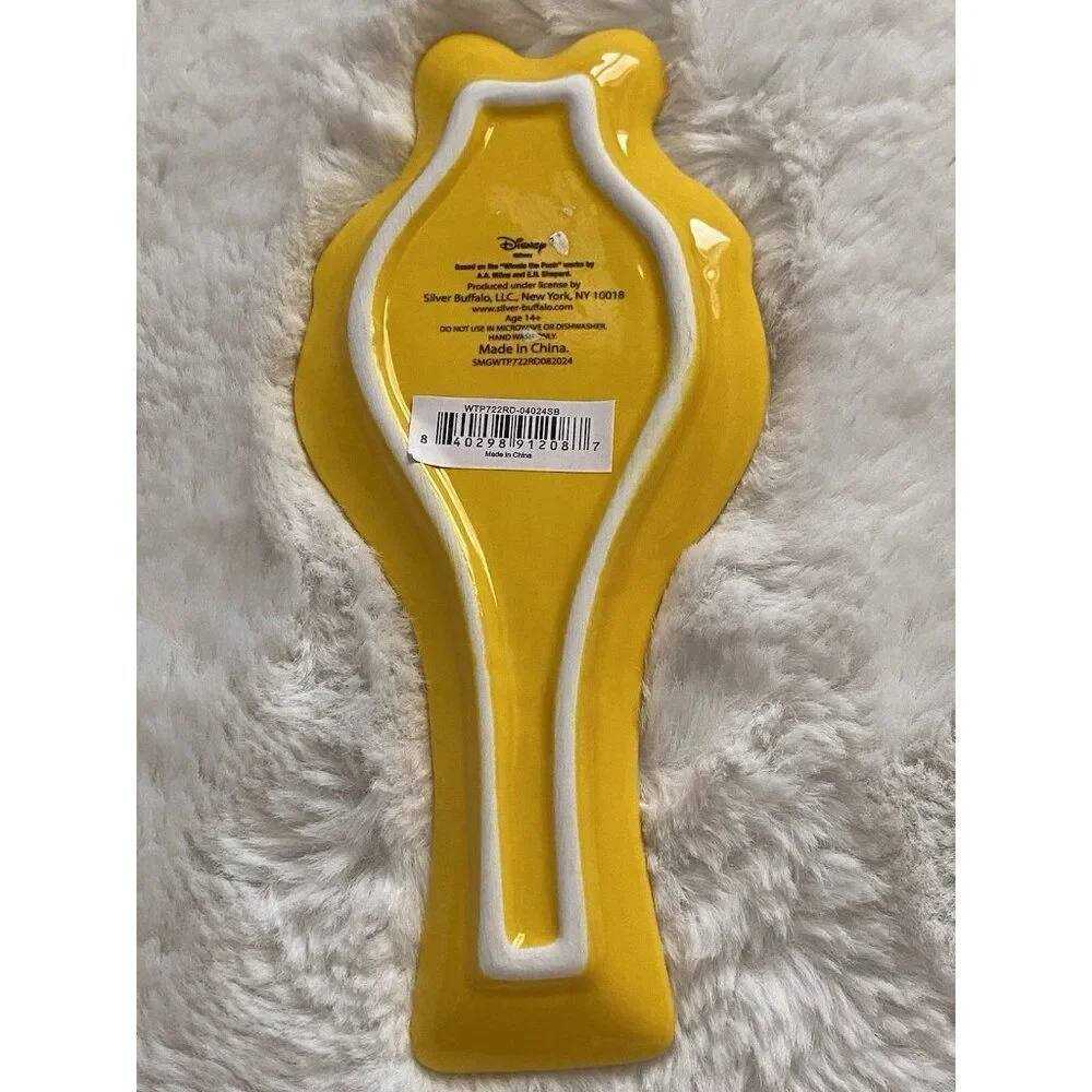 Disney Winnie The Pooh Hunny Honey Pot Bees Spoon‎ Rest Ceramic Yellow NEW